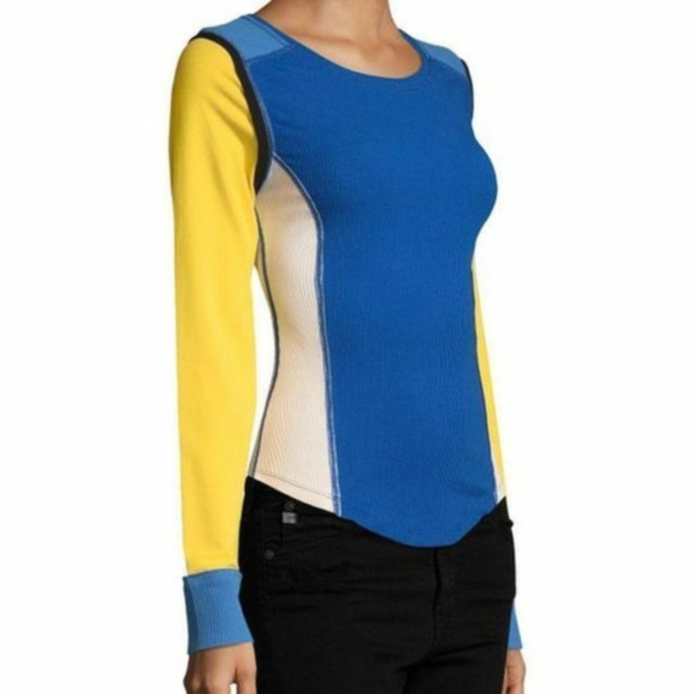 Free people cotton ribbed figure pullover